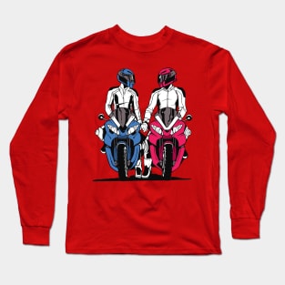 valentines day motorcycle Long Sleeve T-Shirt